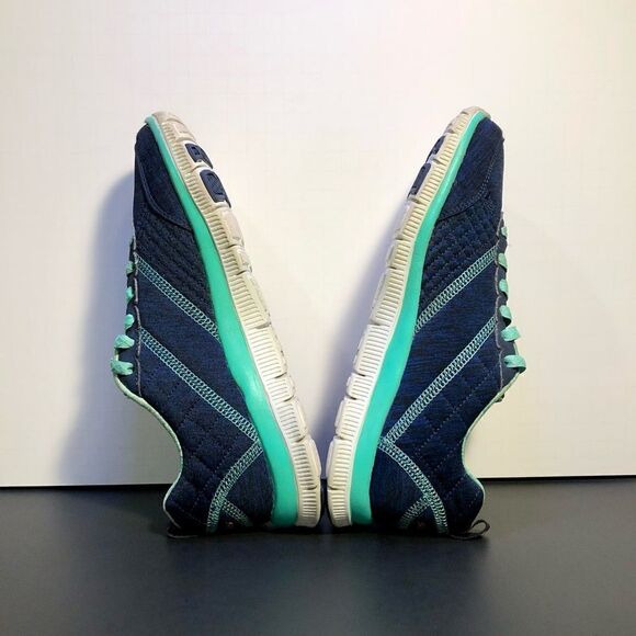 Womens SKECHERS Flex Appeal Blue Running Shoes / Size 7 - Picture 7 of 10